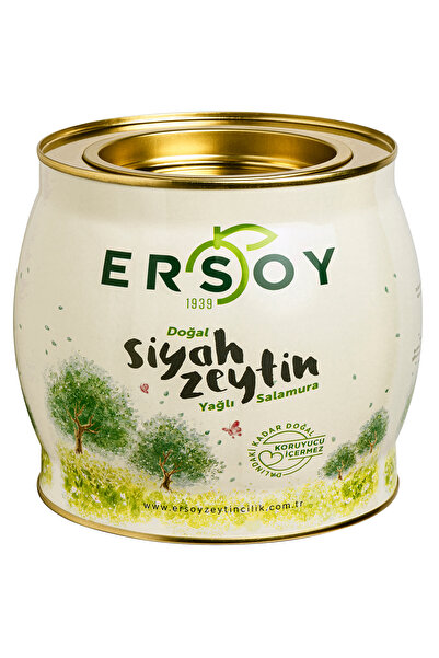 Doğal Siyah Zeytin, Orta Boy 261-299 (M),Yağlı Salamura, 2 Kg