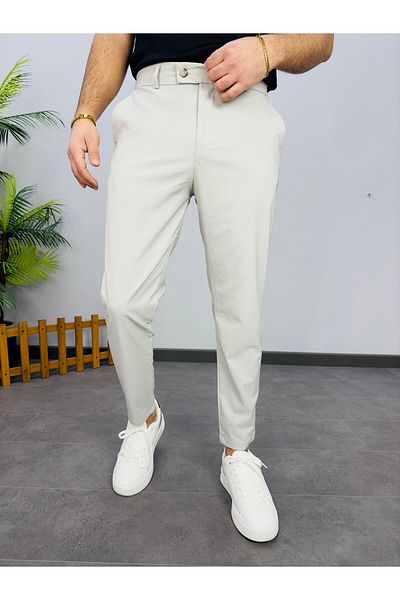 MODA Gray Lycra Parachute Fabric Trousers