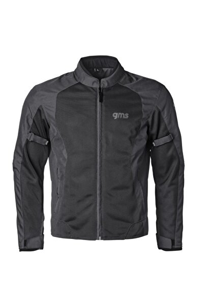 GMS FIFTYSIX.7 BLACK Yazlık Fileli Korumalı Motosiklet Montu Erkek
