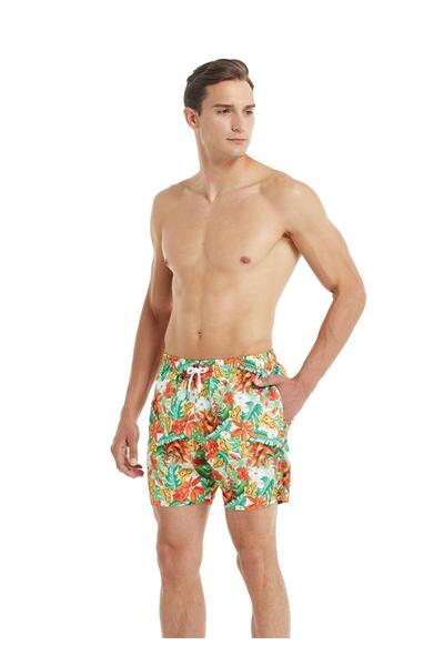 Blackspade Men's Tropic Orange Shorts Swimsuit C7T4N0O01