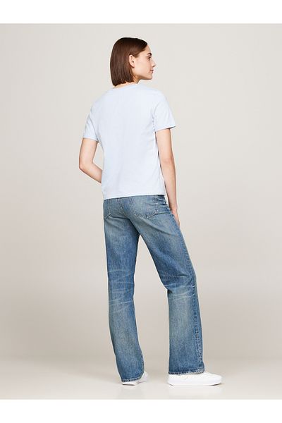 Tommy Hilfiger تي شيرت تومي هيلفيغر نسائي أزرق مقاس S/S
