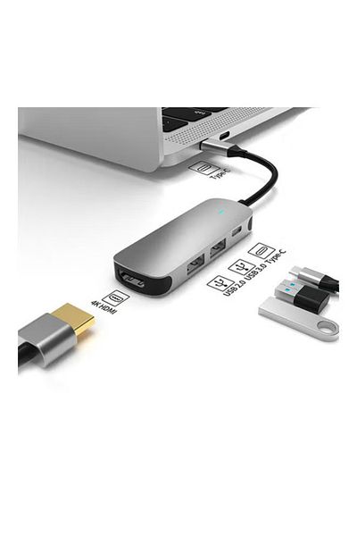 fulina USB HUB Multi Port 3.0,Type-C,HDMI-compatible Adapter,4 In 1,For A Port Laptop,PC,Desktop and More