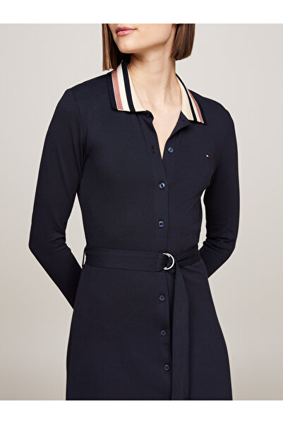 Tommy Hilfiger فستان بولو أزرق من تومي هيلفيغر للنساء