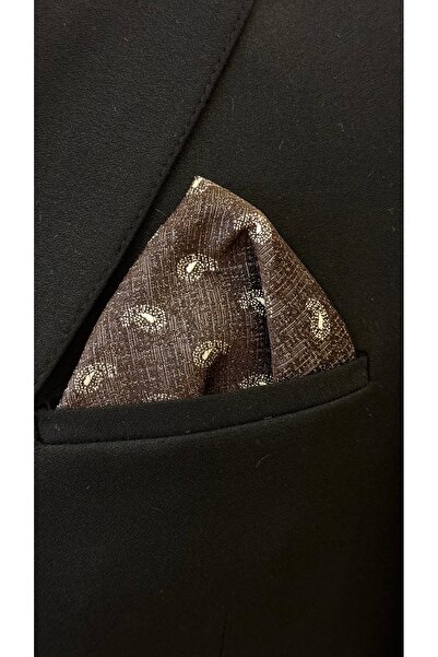 Dearmise Коричневий візерунковий подарунковий набір: краватка та хустинка преміум-класу