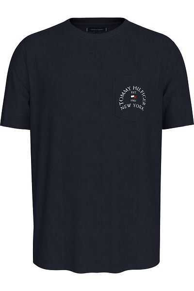 Tommy Hilfiger تي شيرت رجالي أزرق مقاس S/S