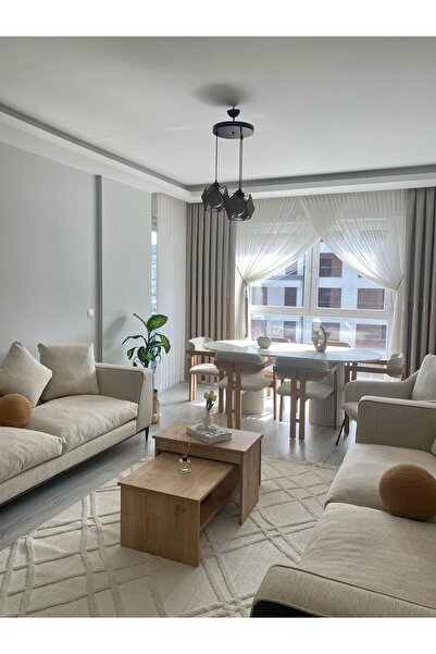 Deer Mobilya Verona 200 Cm Ahşap Bohem Yemek Masası Oval Mat Siyah