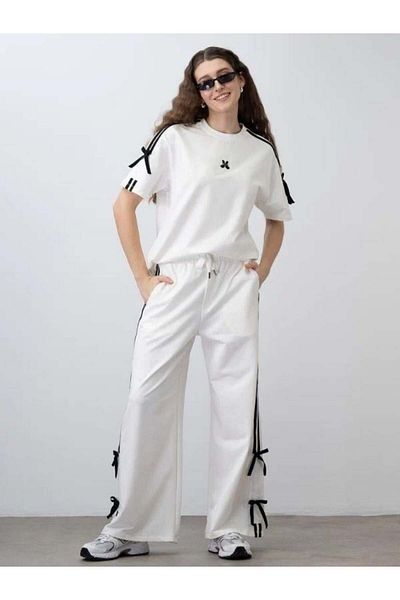 Zekids Girl's Bow T-Shirt and Pants Set