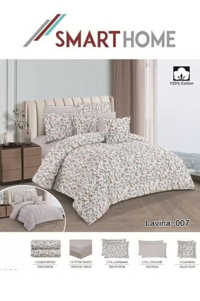 smart home Double-sided comforter set, 8-piece duvet cover set, 8-piece double duvet cover set