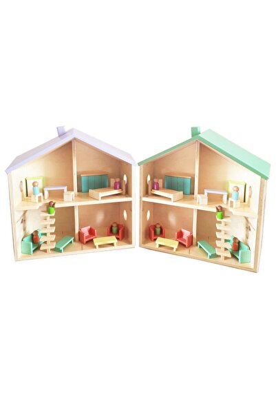 Woodnjoy Wood & Joy Doğal Ahşap Evcilik Ev, Evcilik Seti Ve Ahşap Oyuncak Seti