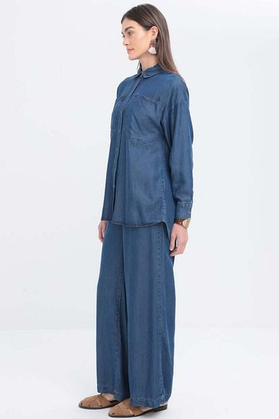 ALLDAY Dark Blue-Big Pocket Denim Trouser Suit