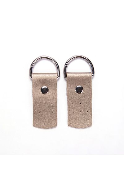 Sultan D Ring Leather Bag Hanger - 2 Pcs Gold