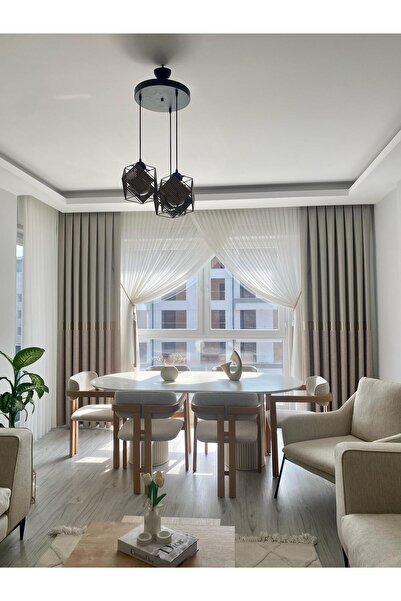 Deer Mobilya Verona 200 Cm Ahşap Bohem Yemek Masası Oval Mat Siyah