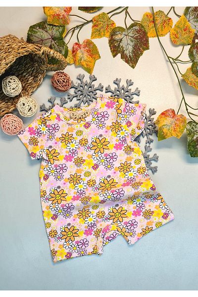 CemBebe Summer Casual Comfortable Short Leg Jumpsuit for Babies