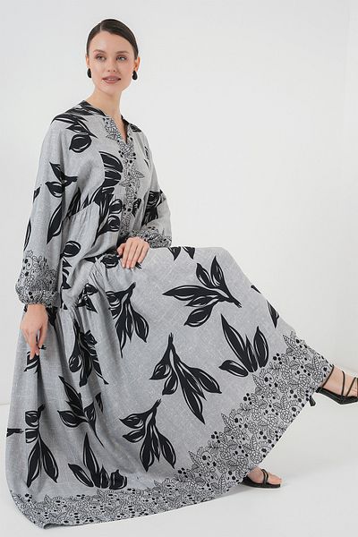 Bigdart 2423 Authentisches Steinmuster-Kleid