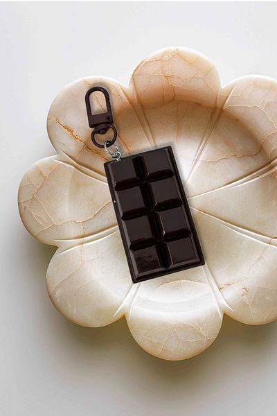 ELMATOLYE Brown Tablet and Figured Chocolate Accessory Bag Charm Single Piece