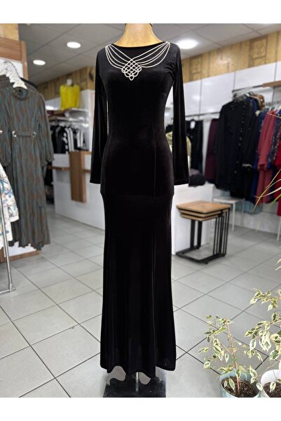 ZÜMRA Balık Kadife Elbise