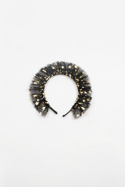 Le Mabelle Black Starry Girl's Tulle Crown