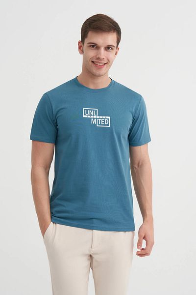 Cazador Μπλουζάκι Jazz 4166 Slim Fit Crew Neck Βαμβακερό εμπριμέ μπλουζάκι