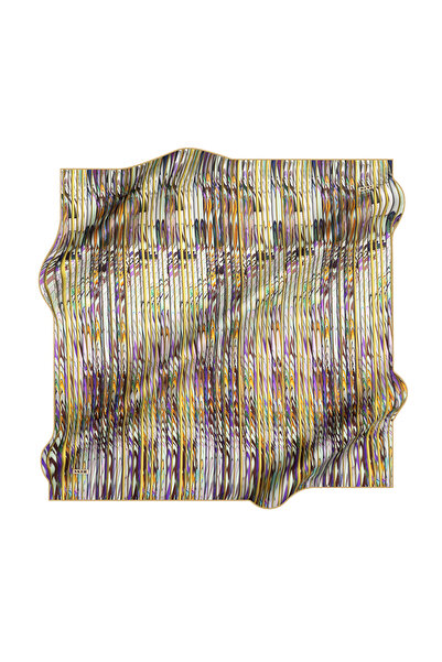 Aker Шарф з геометричним візерунком з шовкового крепу