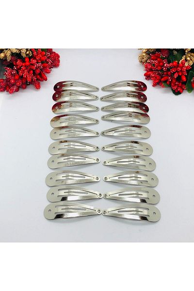 İnDerin Water Drop Metal Snap Buckle (20 Pcs) 5 cm