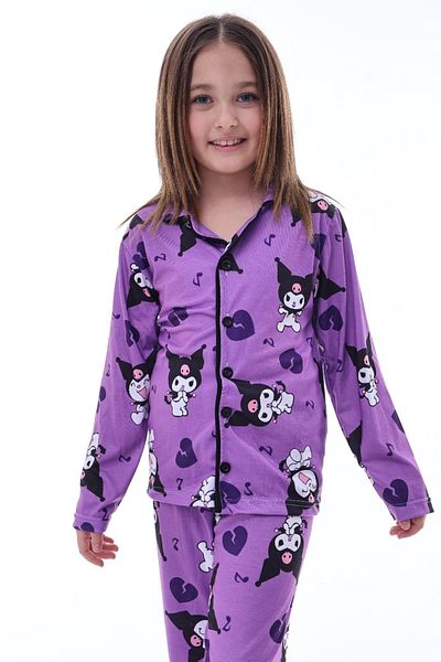 TNY Kuromi Printed Girls' Pajama Set