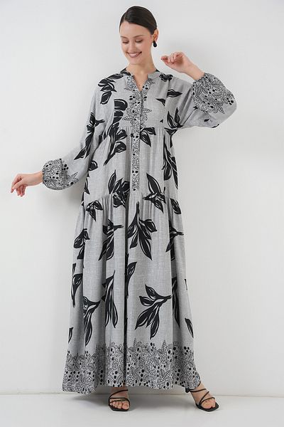 Bigdart 2423 Authentisches Steinmuster-Kleid