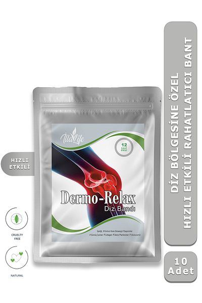 İlla Life Fast-Acting New Dermo Relax Knee Tape Special Sports Cooler Tape for Knee Leg Area 10 Pieces