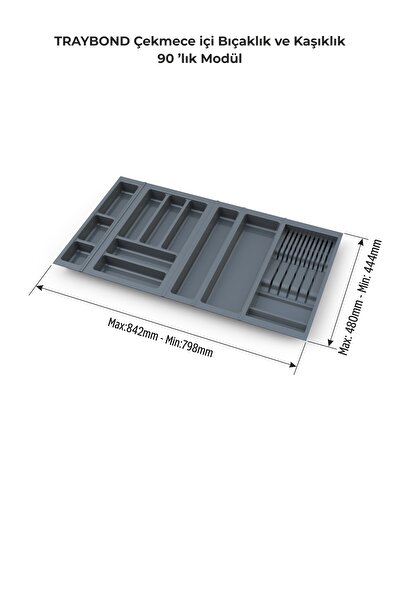 tify Drawer Cutlery and Knife Holder Organizer Antresit, 84X48 Side and Height 4cm Cuttable