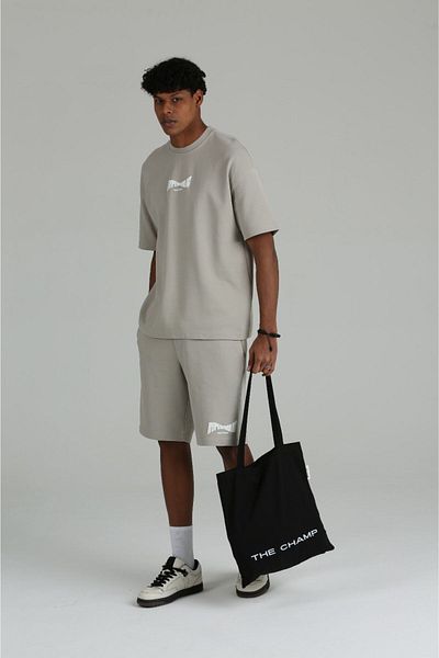 The Champ Clothing Oversize History εμπριμέ σορτς και T-shirt Συνδυασμός ανδρικού σετ Casual Elegance