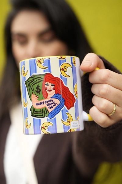 Hello Melody Design Mug "Money" from the Mug Series - Original Design Digital Printing Mug 9.5X8 cm