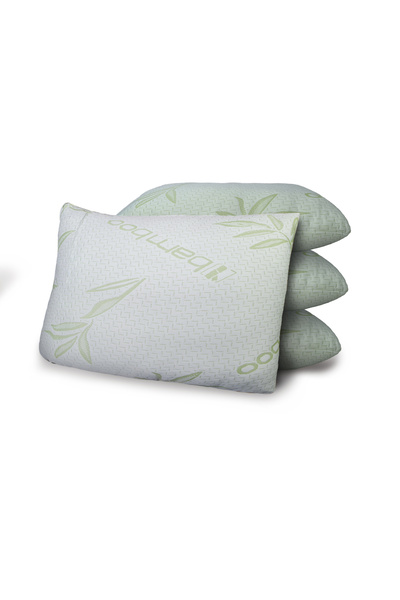 moda home bedding 4 Pieces Bamboo Series Zippered Washable Antiallergic Pillow with Case 50X70Cm 1000Gr