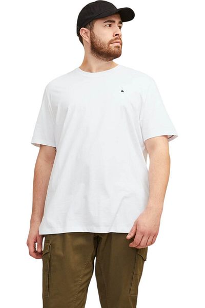 Jack & Jones Tricou JACK &JONES Paulos Crew PLS - 12253778-White