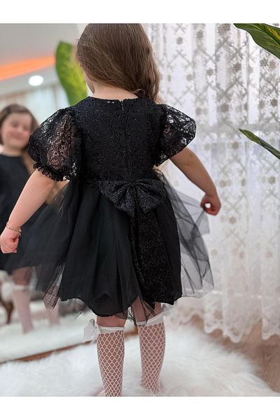IŞILTI Rochie elegantă din tifon din satin pentru fete