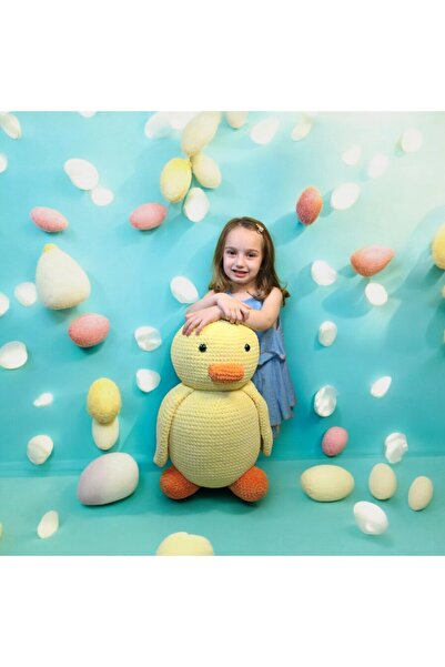 Handmade Büyük Civciv 65 Cm – Lüks Kadife, El Yapımı, Bebekler Için Güvenli, Yumuşak Oyuncak