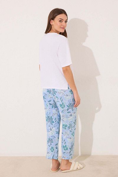 Women'secret Capri pyjamas 100% cotton with floral print