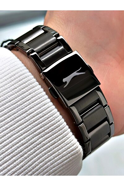 Slazenger Functions Active Smoked Color Steel Cord 5 Atm Water Resist Men Wrist Watch 2381.04