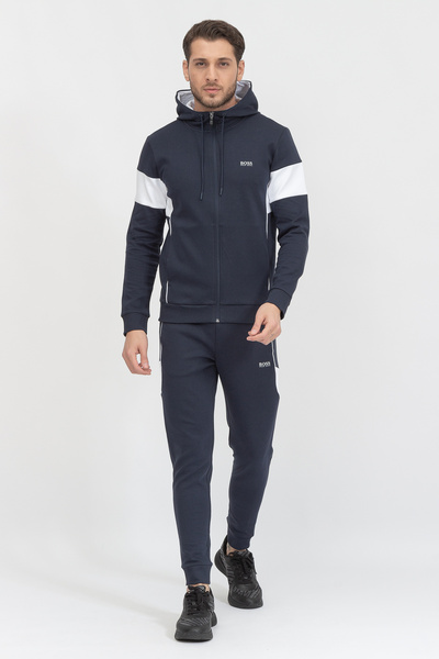 BOSS Pamuklu Fermuarlı Regular Fit Kapüşonlu Erkek Eşofman Takımı 50462855 410