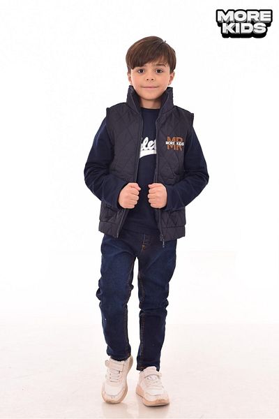 MORE KIDS Men's 3-Piece Bottom+Sweat+Vest Holiday Inflatable Vest Suit