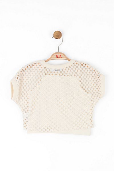 NK 08-14 Years Girl's Mink-Cream Trousers and Elephant Wheat Set