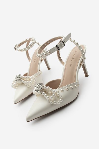 Marjin Damen-Stiletto-Schuhe – spitze Spitze, Strass-Knöchelriemen-Absatz, Robis Sedef