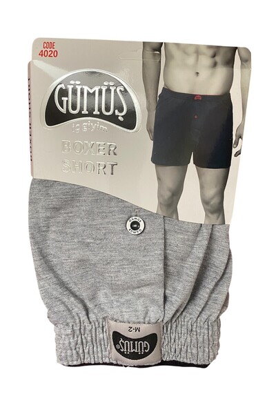 DONLİZZA Silver Men's Lycra Boxer Towel Waist Gray