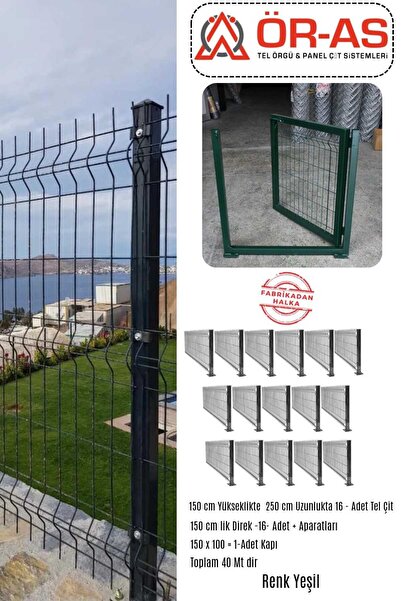 ÖR-AS TEL ÖRGÜ & PANEL ÇİT SİSTEMLERİ Panel Çit Takım ( 150 Cm Yükseklik  40 ...