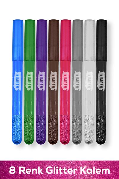 MUJGAN 8 Pack Colorful Glitter Pen Eyeliner