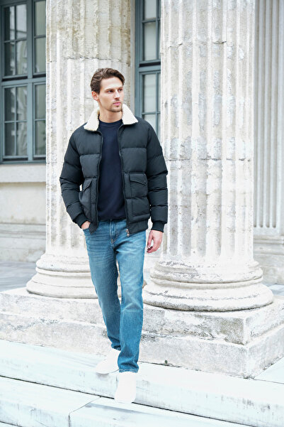 AJ 81 Şişme Mont - Siyah