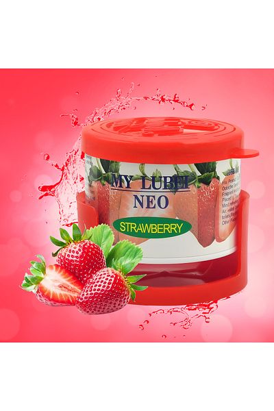 Generic My Lubei Neo Strawberry Air Freshener - Long-Lasting 90g Scent for Car, Home, Office
