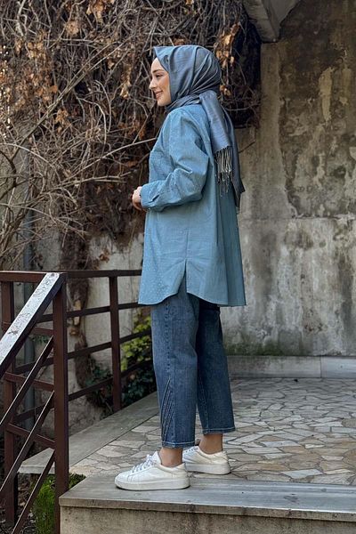 FUAT GÜRSEN FUAT GÜRŞEN Tunica 25Y-3322.B Ice Blue