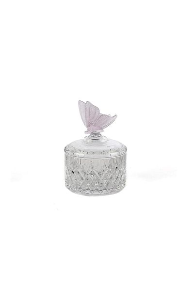 Mikasa Moor Lilac Butterfly Covered Glass Sugar Bowl 11X15 cm