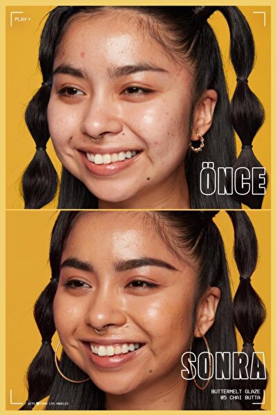 NYX Professional Makeup Buttermelt Glaze Soft Glow Skin Tint + SPF/FPS 30,12h Wear, Chai Butta