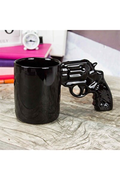 MOBGİFT Mobgift Silah Tasarımlı Kupa Bardak Siyah