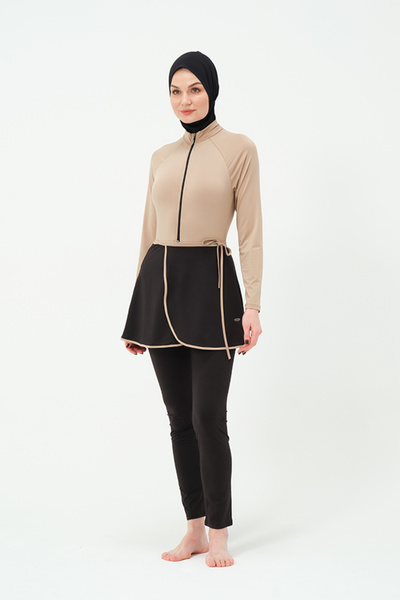 TESMAY Full Closed Skirt Pareo Pool Swimsuit